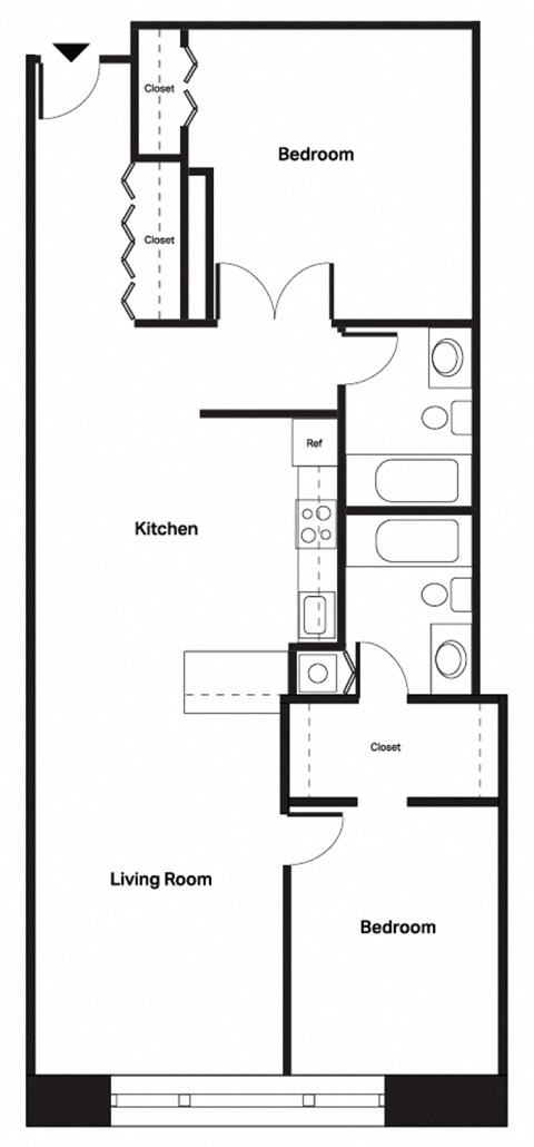 The Denver Dry Goods Building 2 Bedroom, 2 Bathroom, 1265 SF